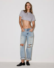 THE STEVIE Vintage Blue Low-Rise Straight Denim Women's Jeans | Steve Madden