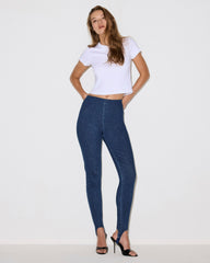 THE ROCKAWAY STIRRUP French Blue High-Rise Skinny Denim Women's Jeans | Steve Madden