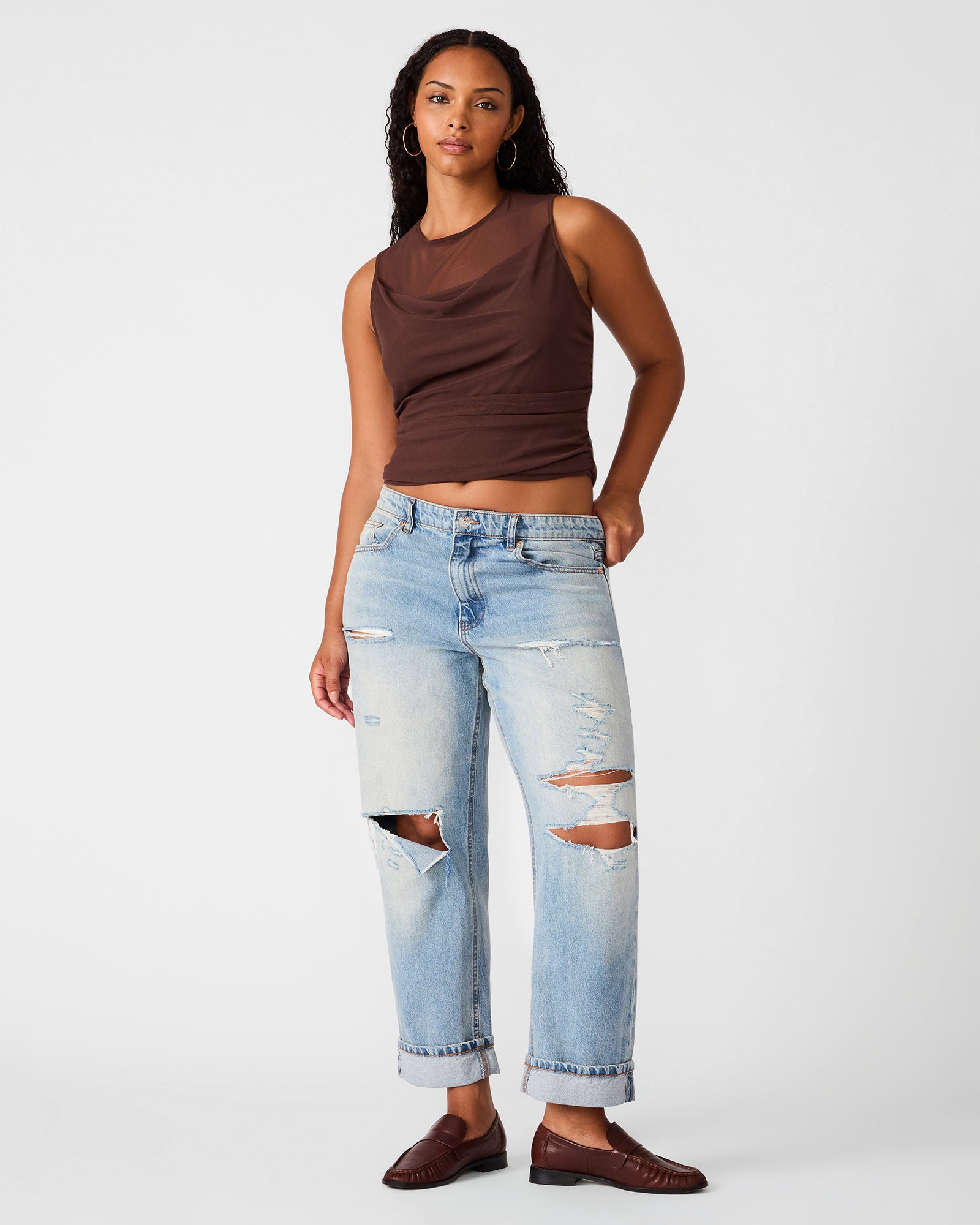 ROMAN KNIT TOP WALNUT