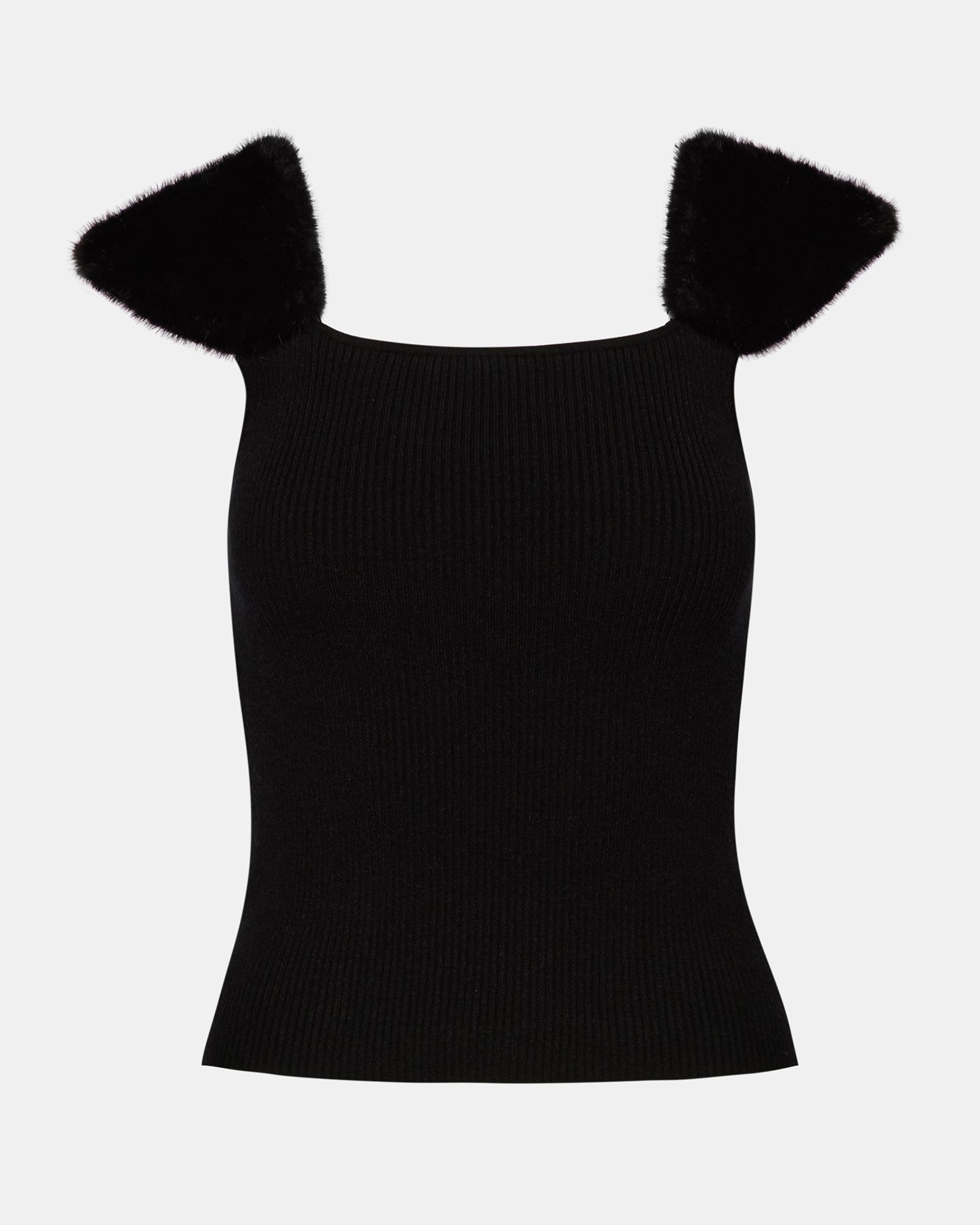 MADELYN SWEATER TOP BLACK