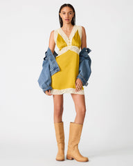SAVANNA Oilslick Sleeveless Lace Women's Mini Dress | Steve Madden