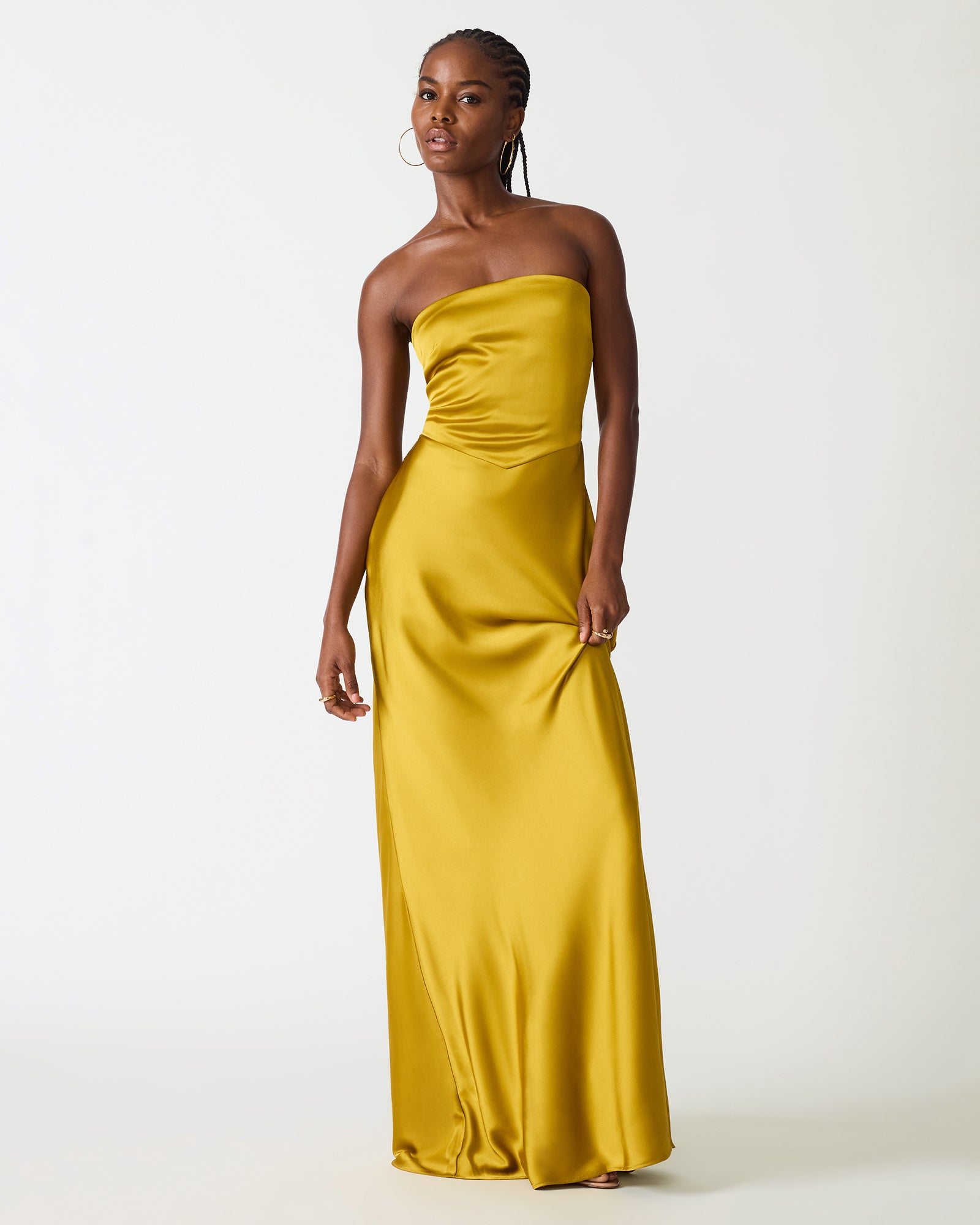 ELAIA Oilspill Strapless Women's Maxi Dress | Steve Madden
