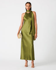 JAIDEN Olive Heather Scarf Women's Maxi Dress | Steve Madden