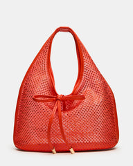 ANDRE Coral Rhinestone Mesh Bow Sheer Top Handle Handbag | Steve Madden