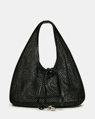 ANDRE BAG Black Rhinestone Mesh Bow Sheer Top Handle Handbag | Steve Madden