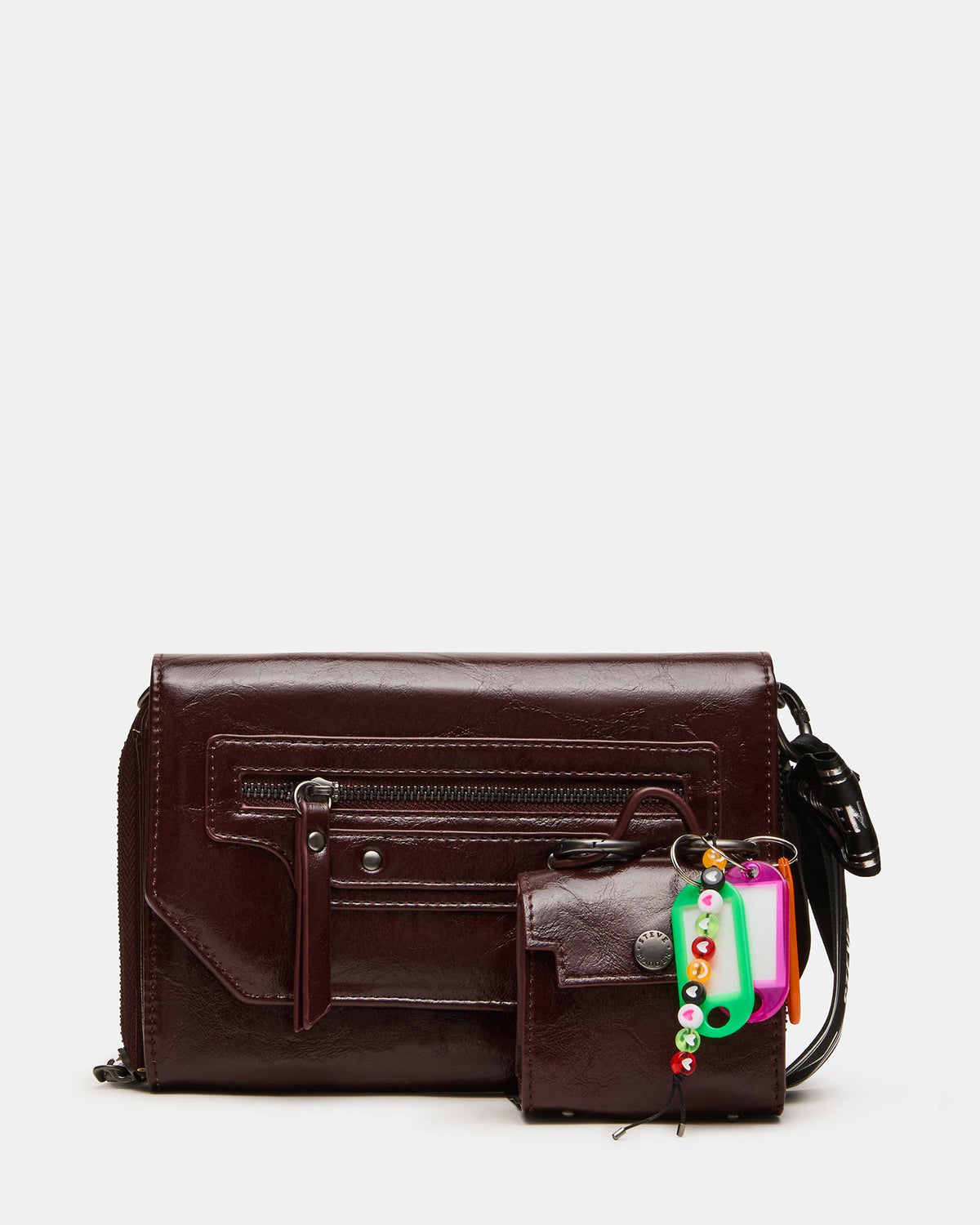 CARLI Wine Crossbody Wallet Charms Handbag | Steve Madden