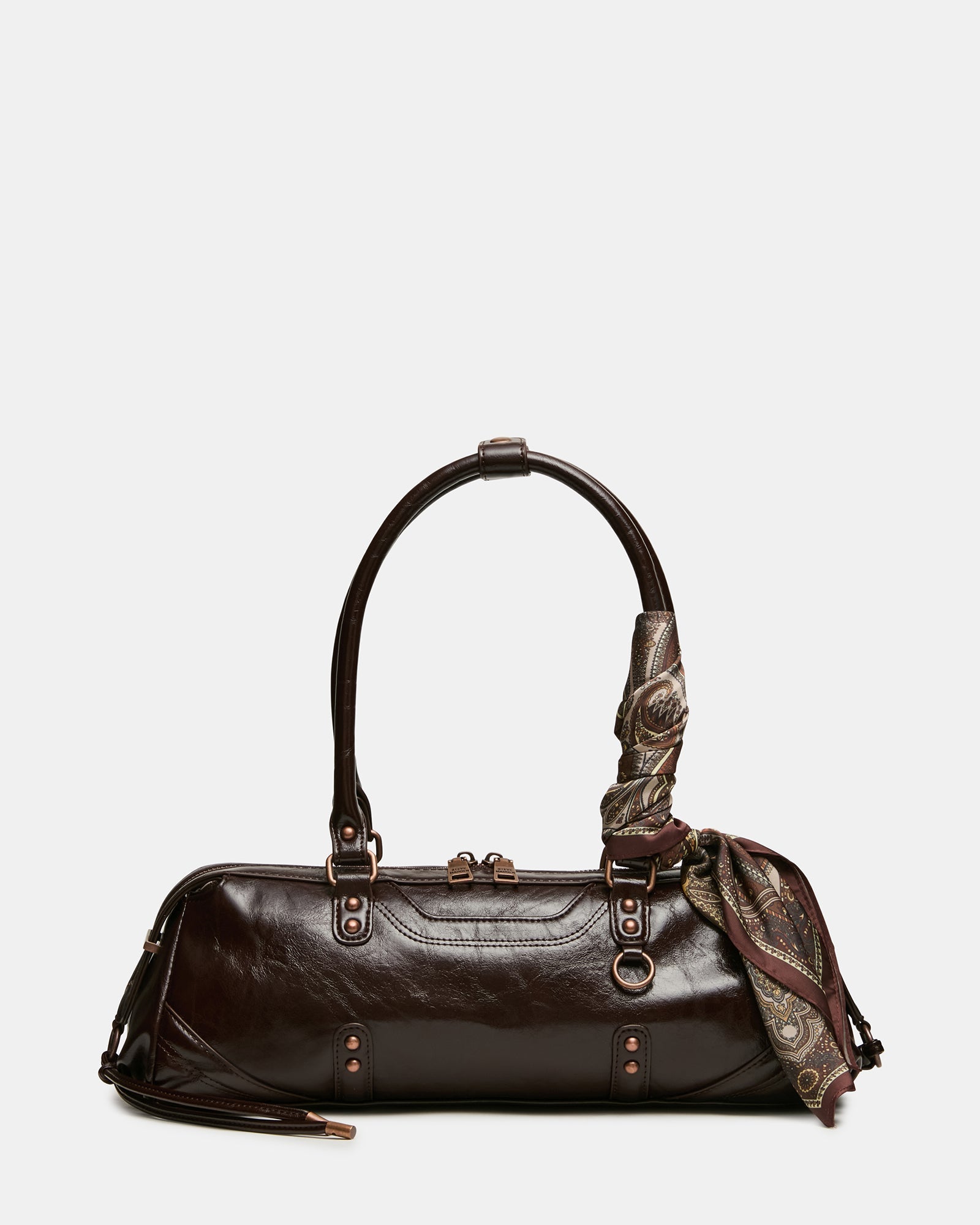 CIERRA Dark Chocolate East West Scarf Shoulder Handbag | Steve Madden