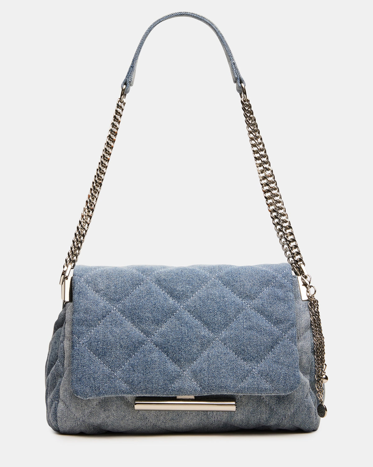COLETTE Denim Quilted Chain Shoulder Handbag | Steve Madden