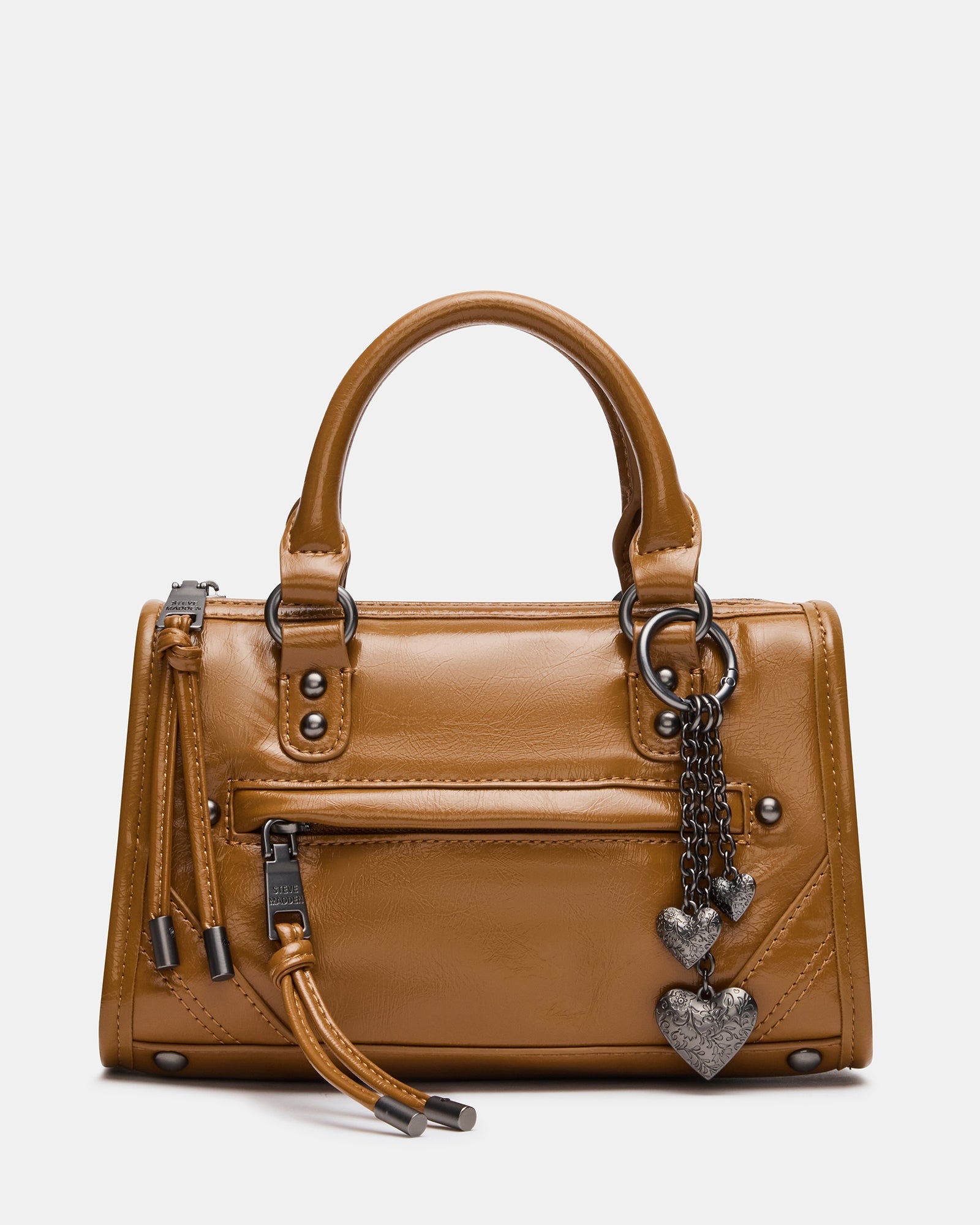 ELIDE Mustard Top Handle Satchel Crossbody Handbag | Steve Madden