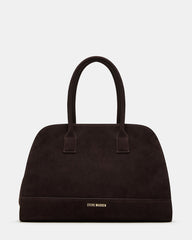 HEIDEE Bag Brown Suede | Women's Shoulder Strap Tote Handbag | Steve Madden