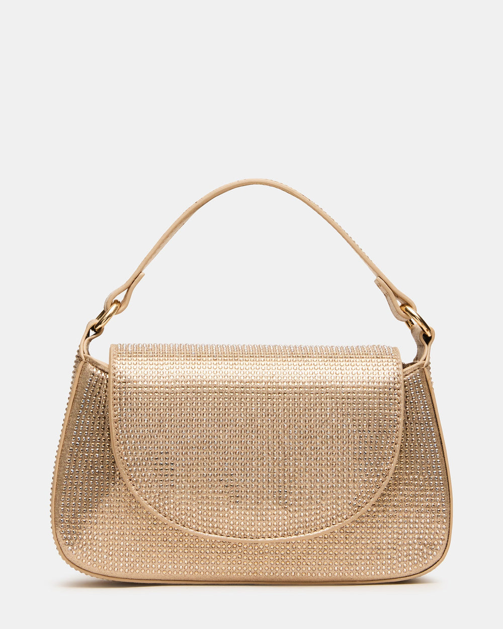 JORDIN Gold Embellished Rhinestones Top-Handle Handbag | Steve Madden