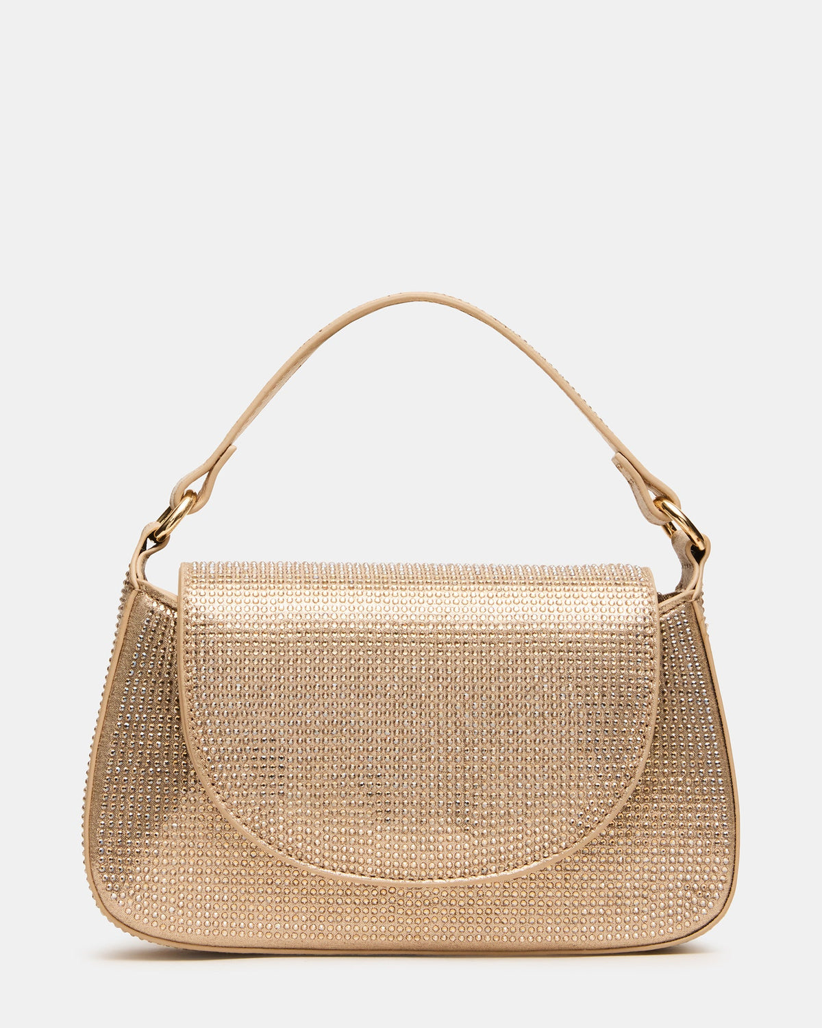 JORDIN Gold Embellished Rhinestones Top-Handle Handbag | Steve Madden