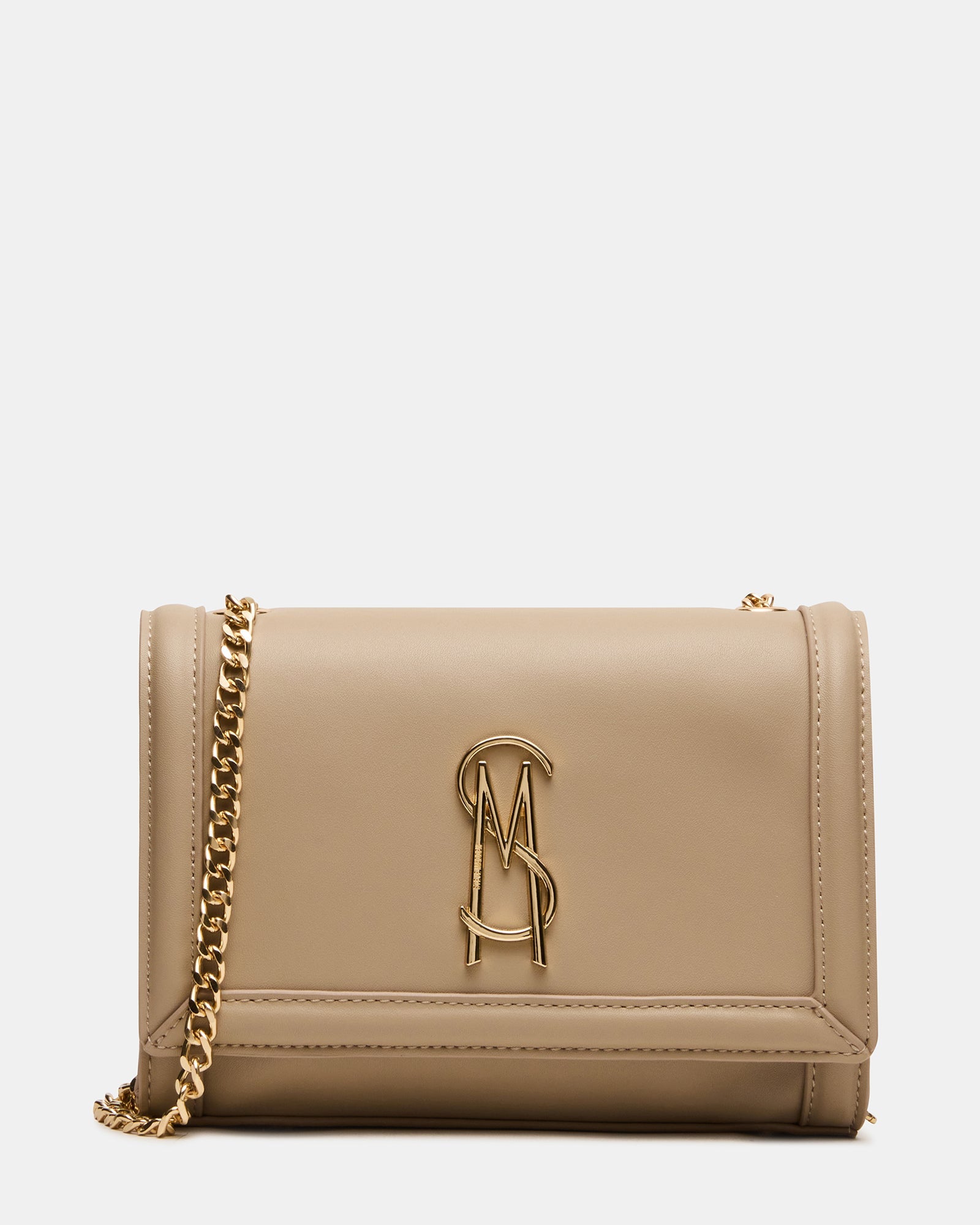 LARISAL Bag Beige Chain Crossbody Shoulder Strap Handbag | Steve Madden