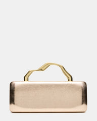 LEENA Bag Gold Wavy Metal Clutch Handbag | Steve Madden