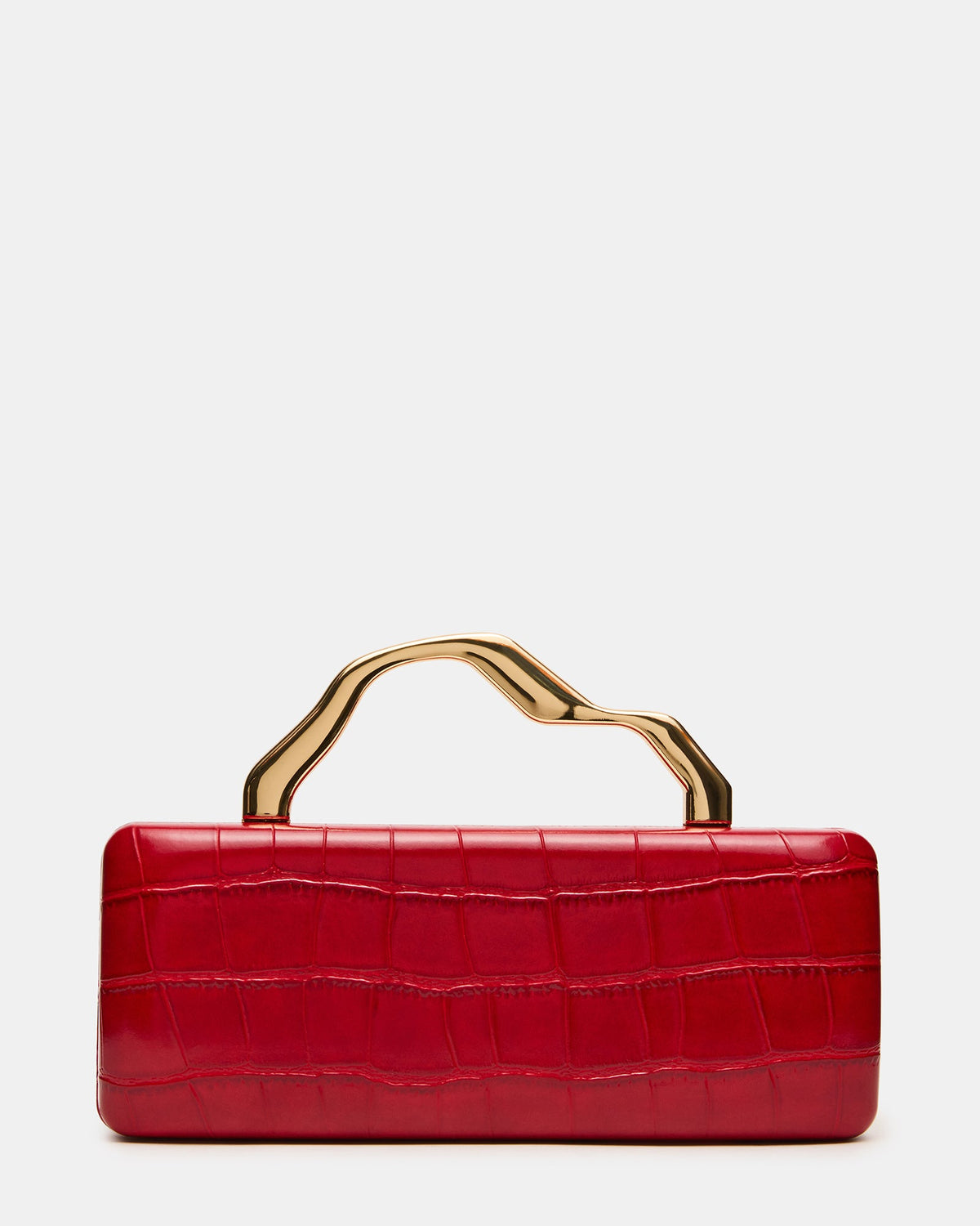LEENA Bag Red Wavy Metal Clutch Handbag | Steve Madden