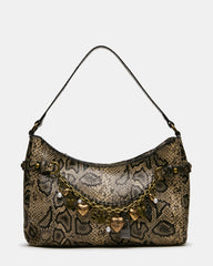 LIANNA Bone/Multi Slouchy Bag Charms Shoulder Handbag | Steve Madden