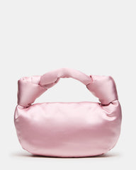 LOVIE Pink Satin Knot Top Handle Handbag | Steve Madden