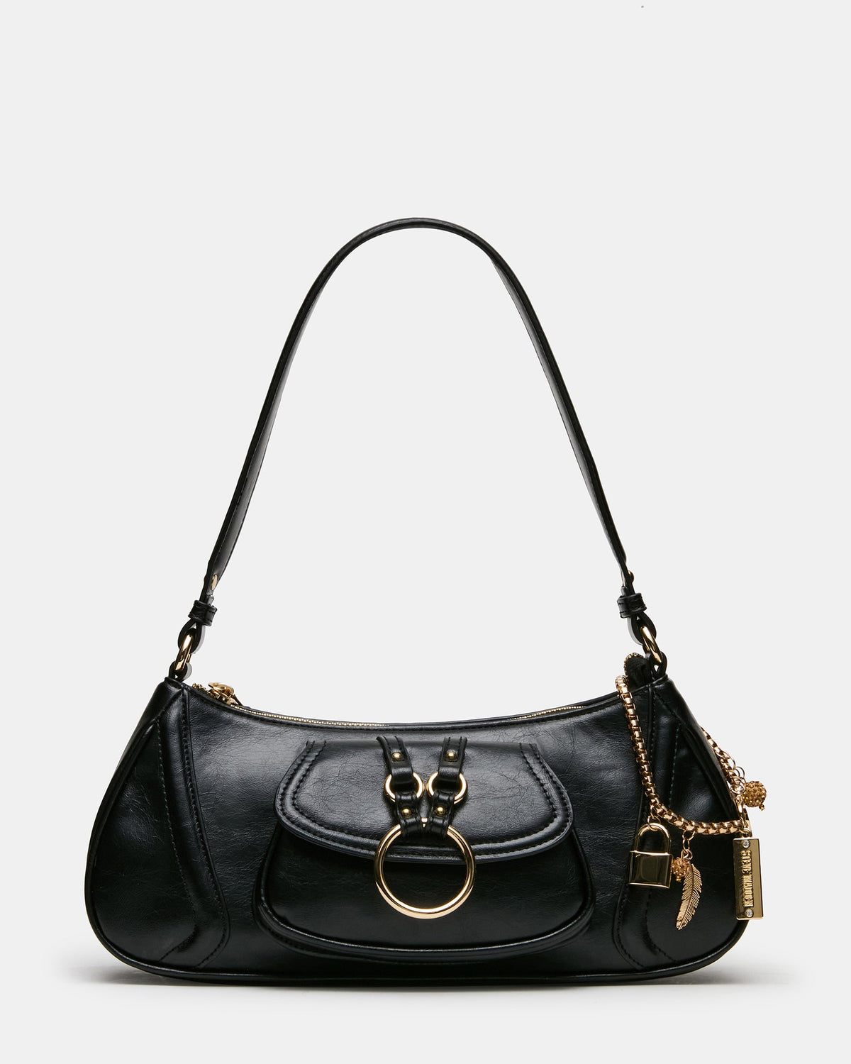 LUXXAR Bag Black Shoulder Strap Boho-Inspired Handbag | Steve Madden