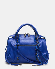RIGGS Cobalt Slouchy Top-Handle Crossbody Satchel Handbag | Steve Madden