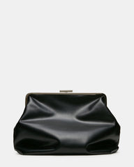 SEFINA Black Kiss-Lock Oversized Clutch Handbag | Steve Madden