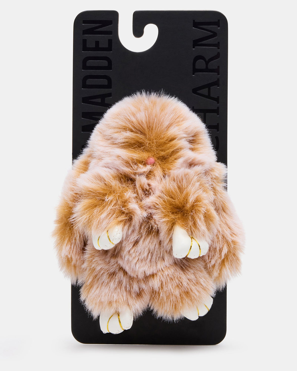 BUNNY Chestnut Alphabet Letter Beaded Plush Bag Charm | Steve Madden