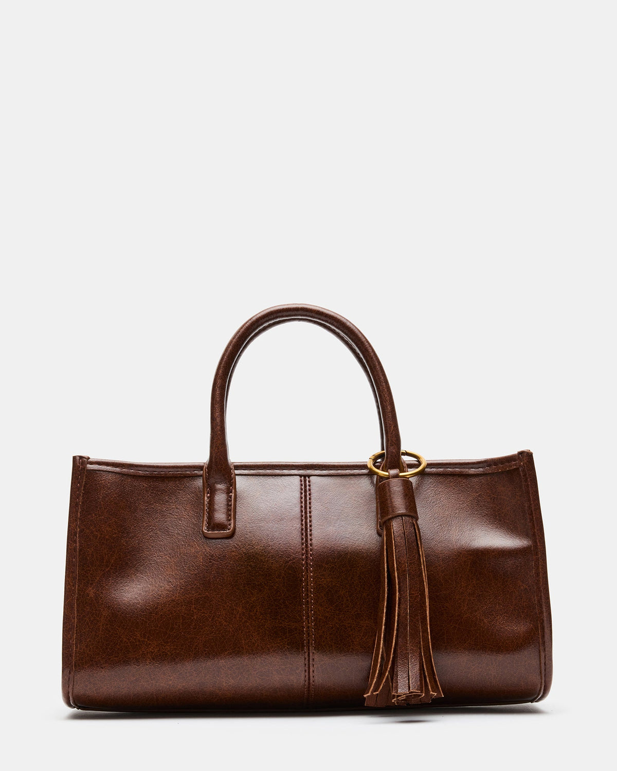 REECE Brown Tassel Top Handle Handbag | Steve Madden