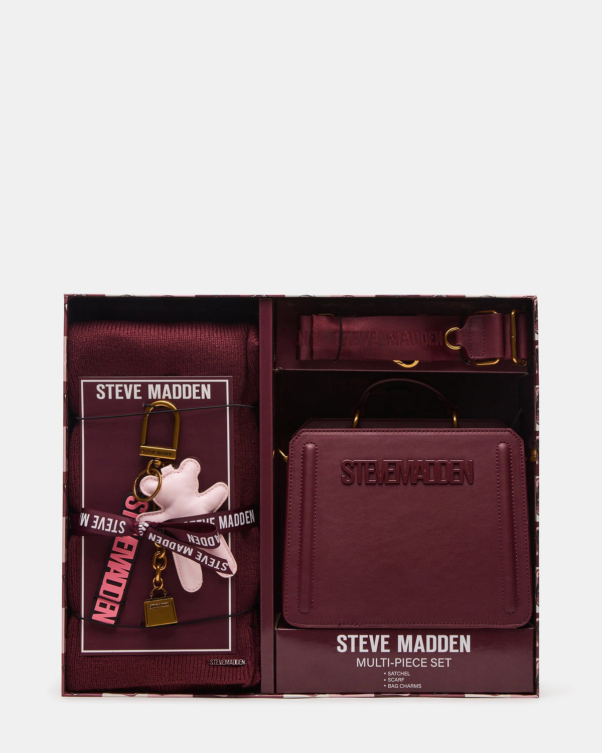 EVELYN Charm Box Gift Set Bloodstone Women's Top-Handle Crossbody Bag Gift Set | Steve Madden