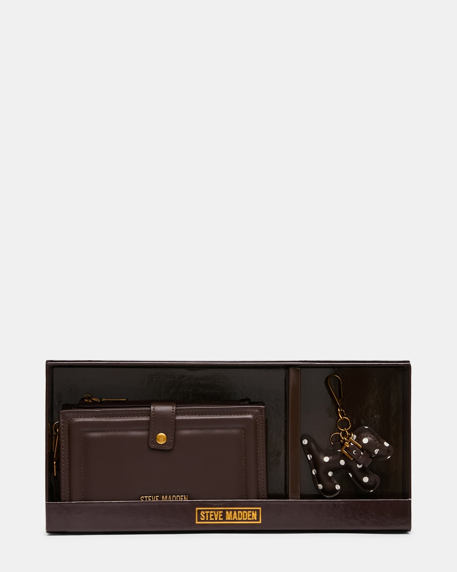 SPARKI Chocolate Dog Charm Wallet Gift Set | Steve Madden
