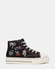 Kids' JOYCEE Black High-Top Lace-Up Girls' Sneaker | Steve Madden