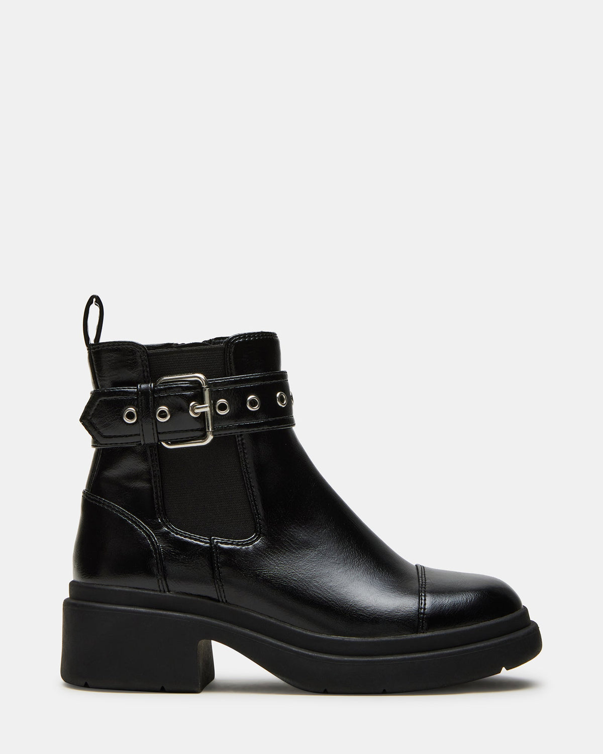 Kids' KIKI Black Girls Moto Ankle Boot | Steve Madden