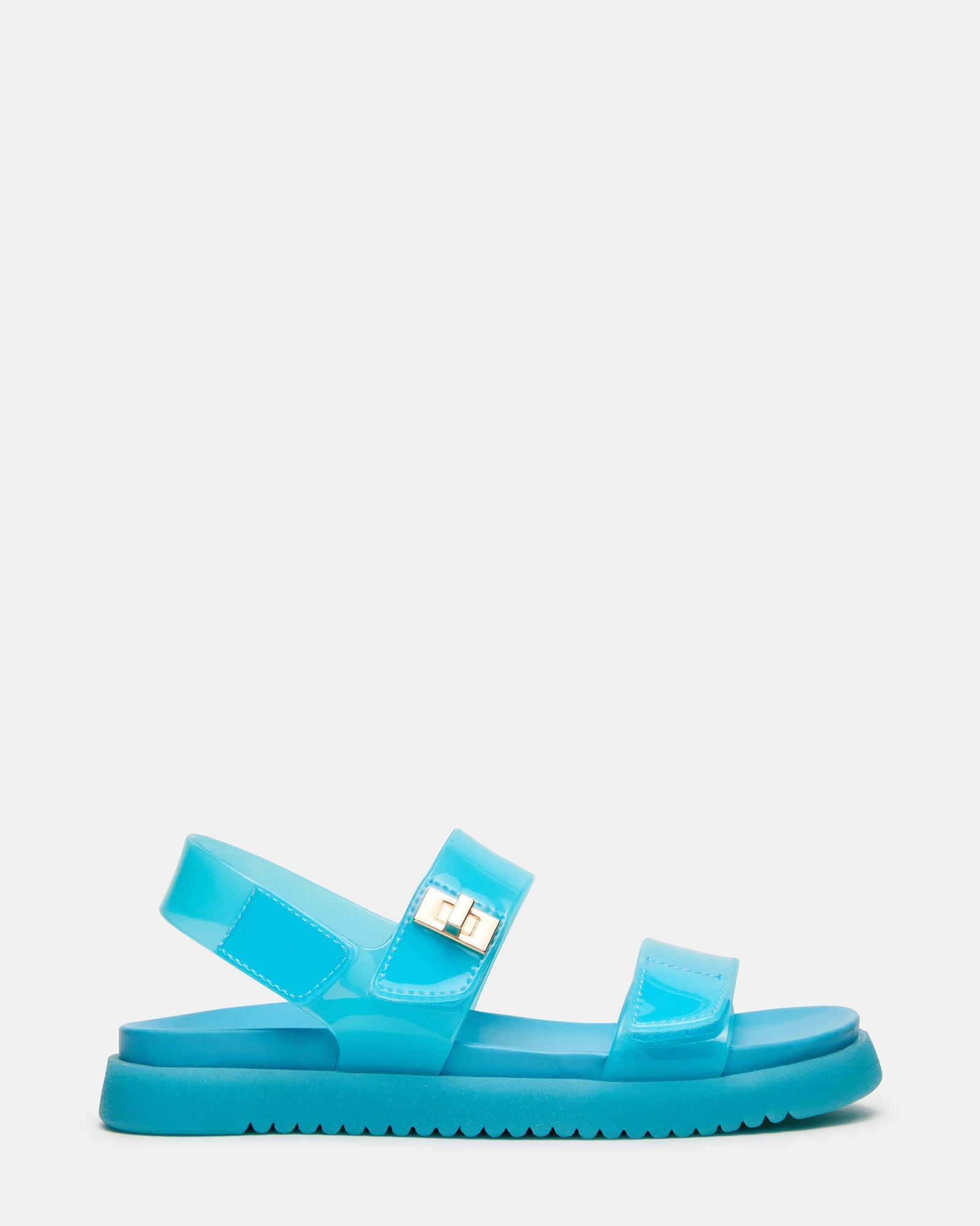 Kids' MONA Jelly Blue Girls' Flatform Sandal | Steve Madden