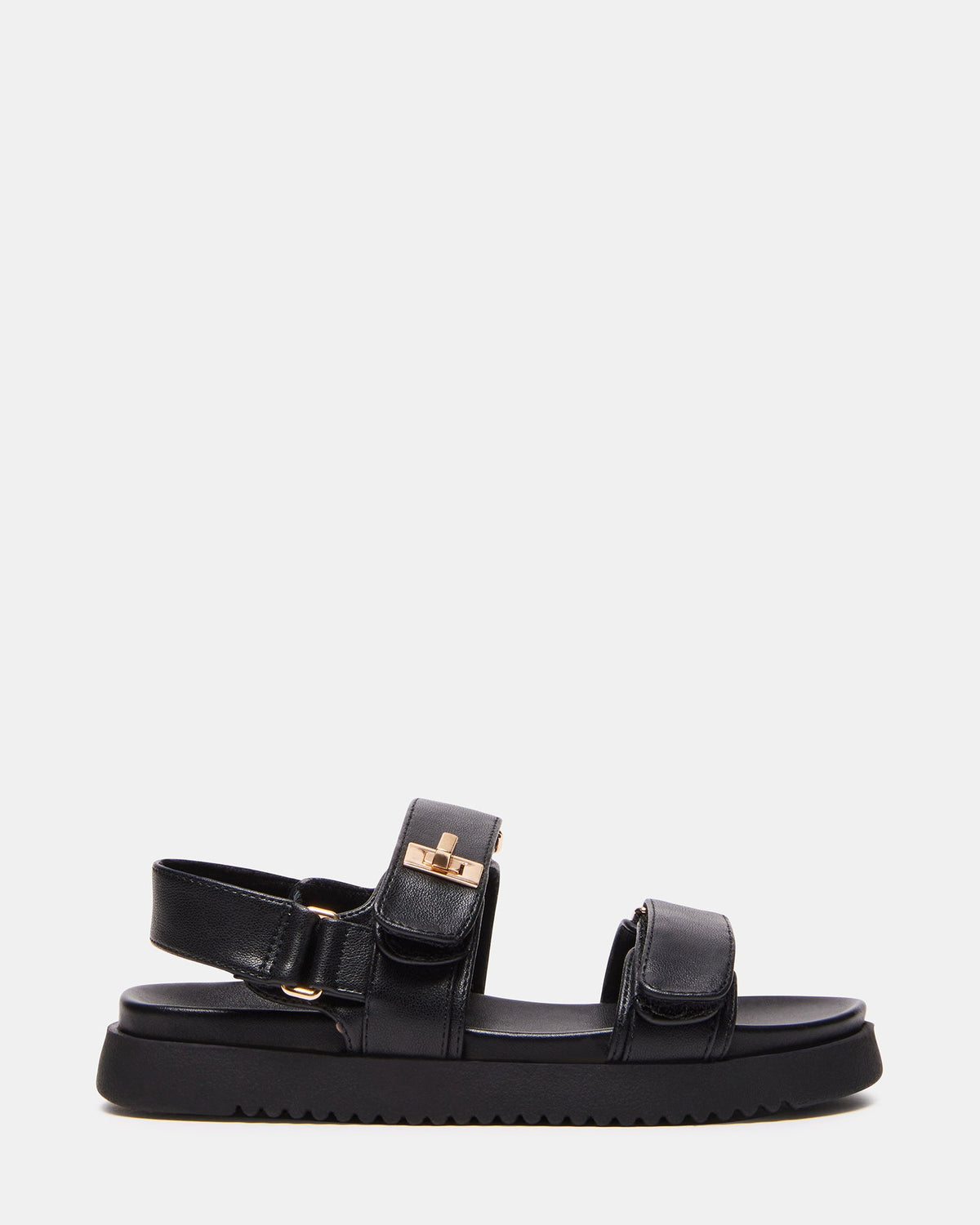 Kids' MONA Black Girls' Flatform Sandal | Steve Madden