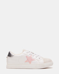 Kids' REZUME White Multi Girls' Lace-Up Star Sneakers | Steve Madden
