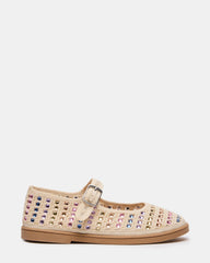Kids' ROREE Natural Rhinestones Girls' Mary Jane Flats | Steve Madden