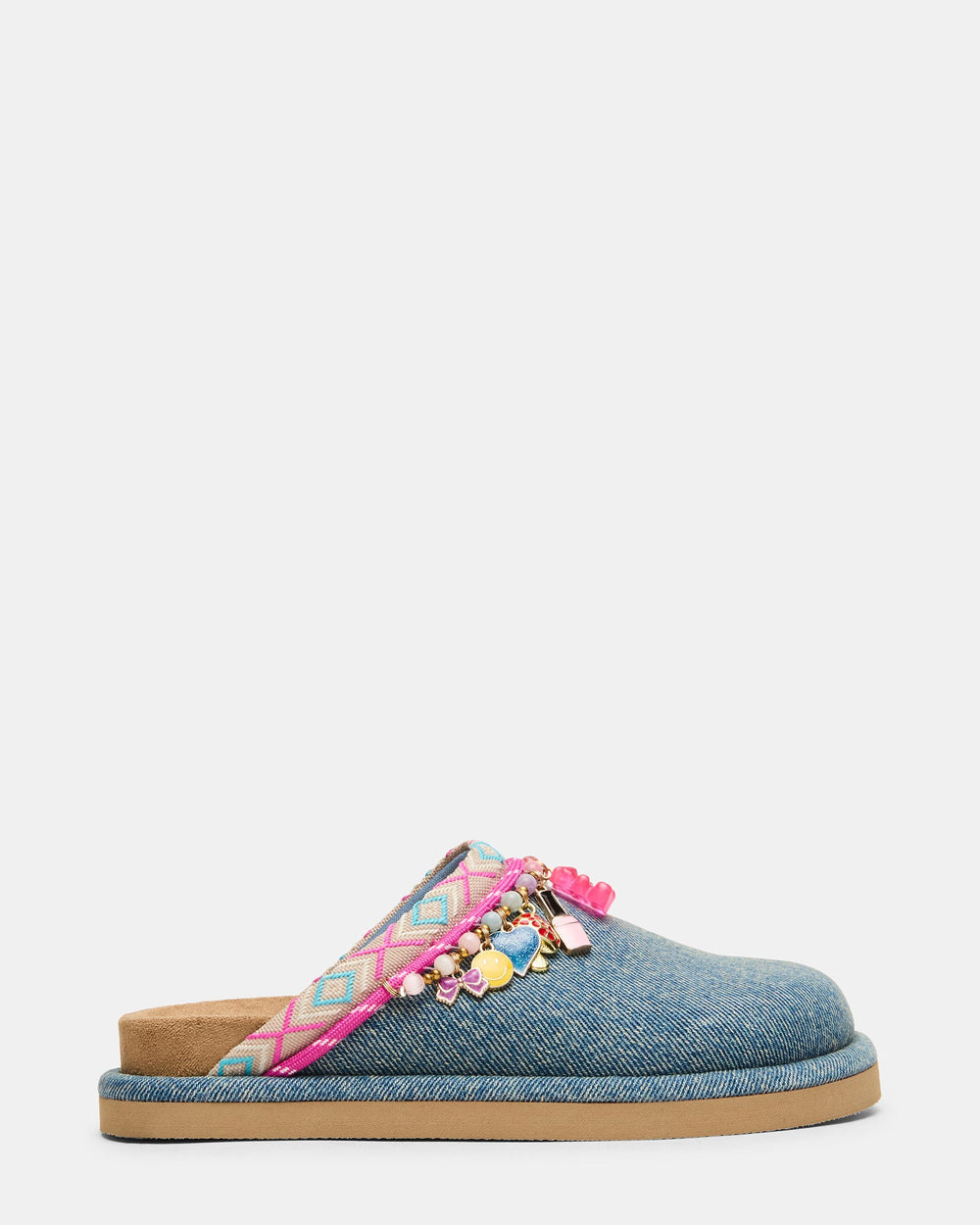 Kids' SLEIGH Denim Footbed Slip-On Girls' Flat | Steve Madden