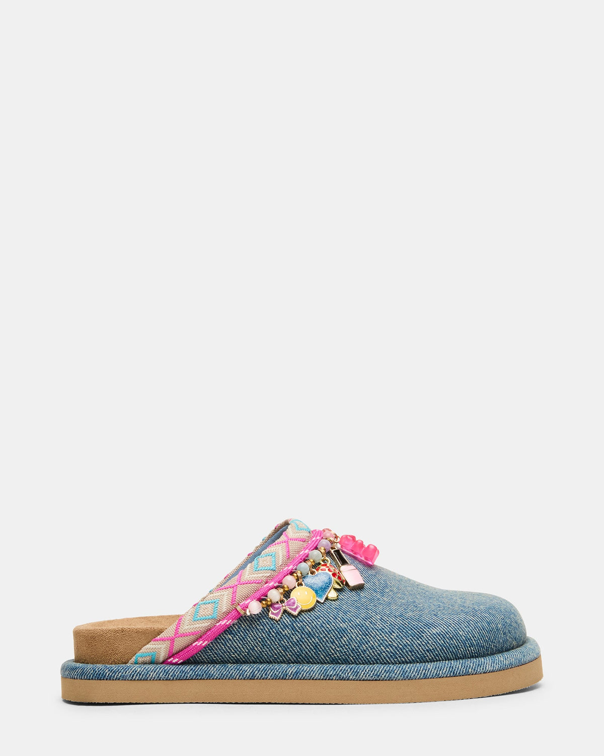 Kids' SLEIGH Denim Footbed Slip-On Girls' Flat | Steve Madden