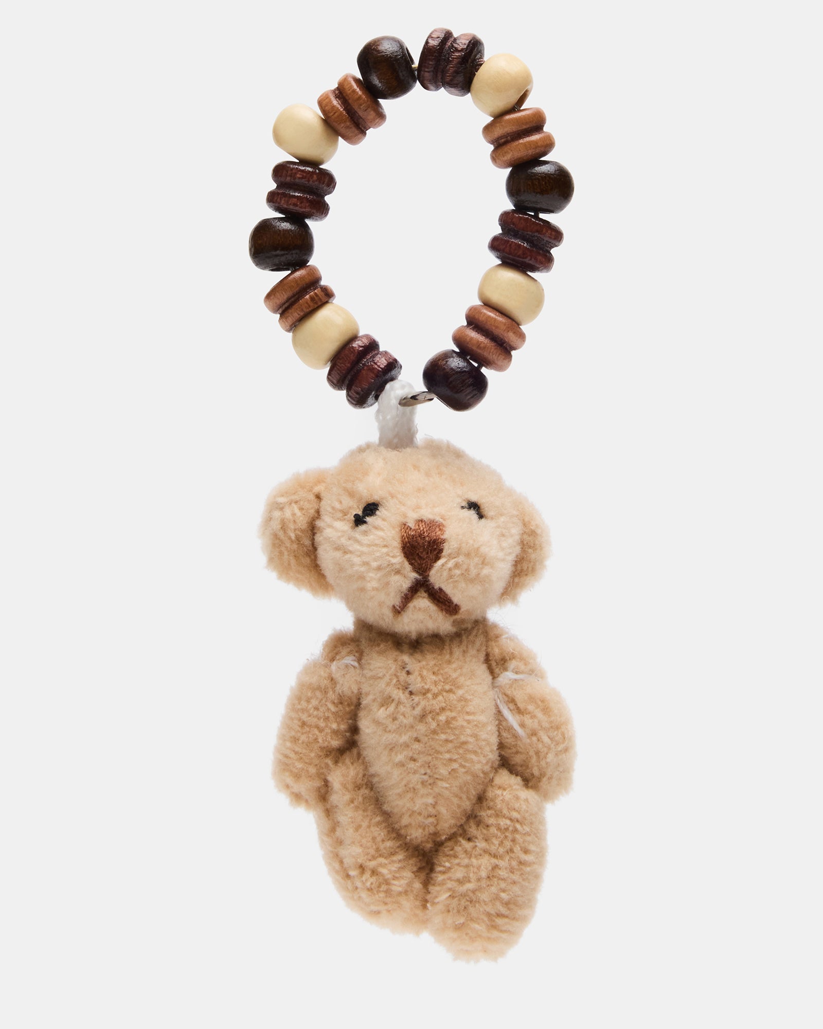 TEDDY Tan Multi Wood Beads Shoe Charm Accessory | Steve Madden
