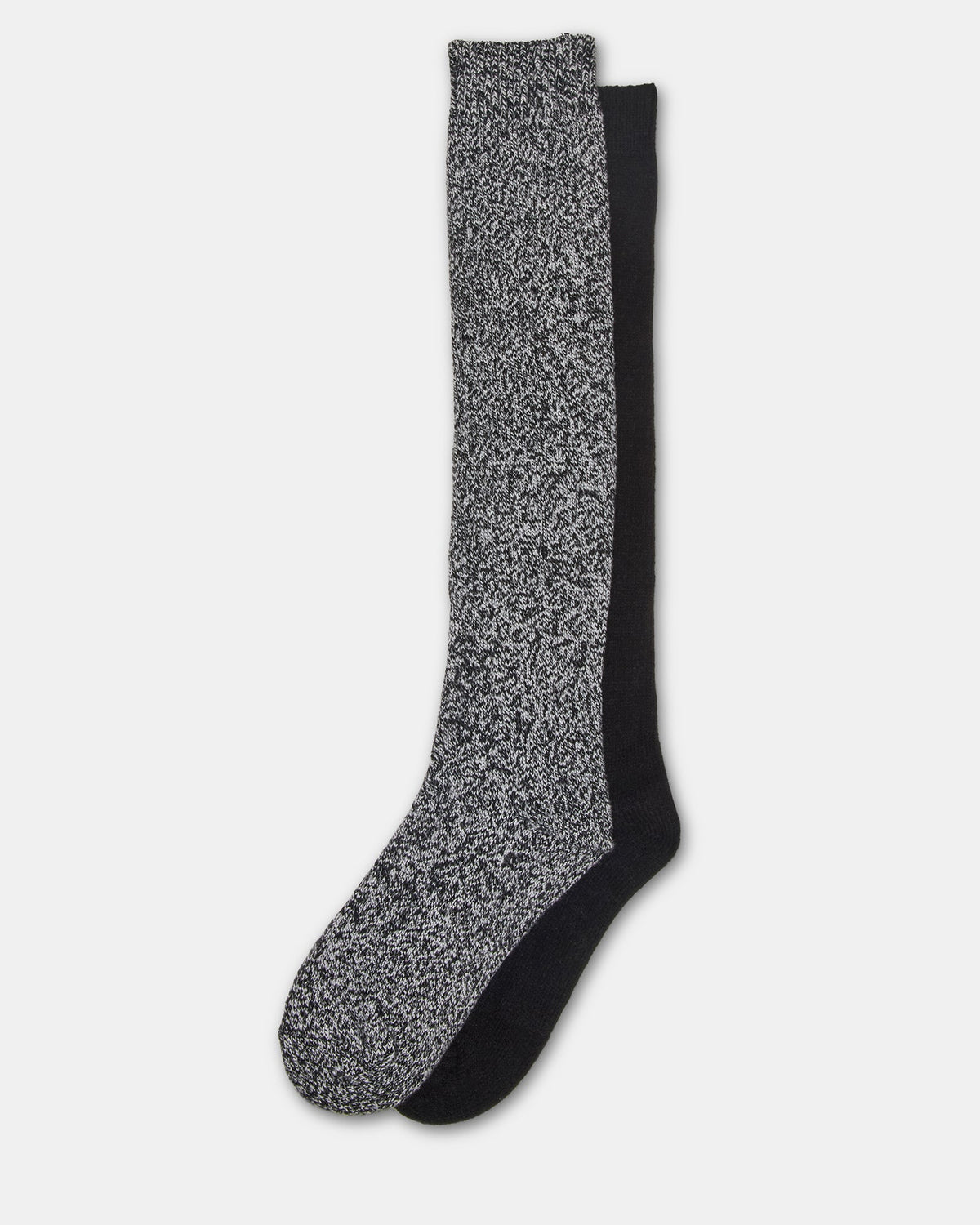 FALL 2 PACK MARLED KNEE HIGH SOCKS Black Women's Marled Knee-High Socks | Steve Madden