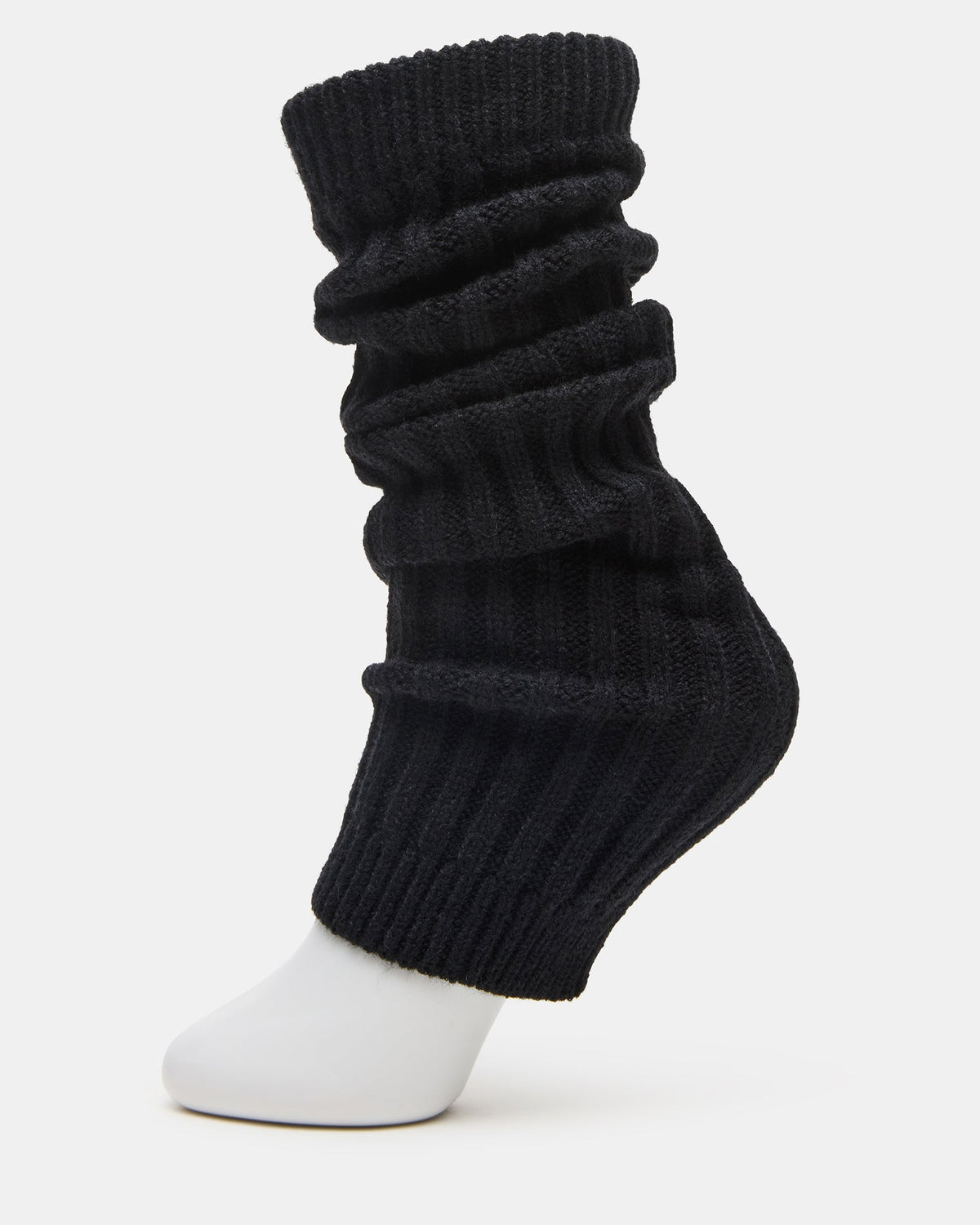 JAZZ LEGWARMERS Black Knit Ribbed Women's Legwarmer Socks | Steve Madden