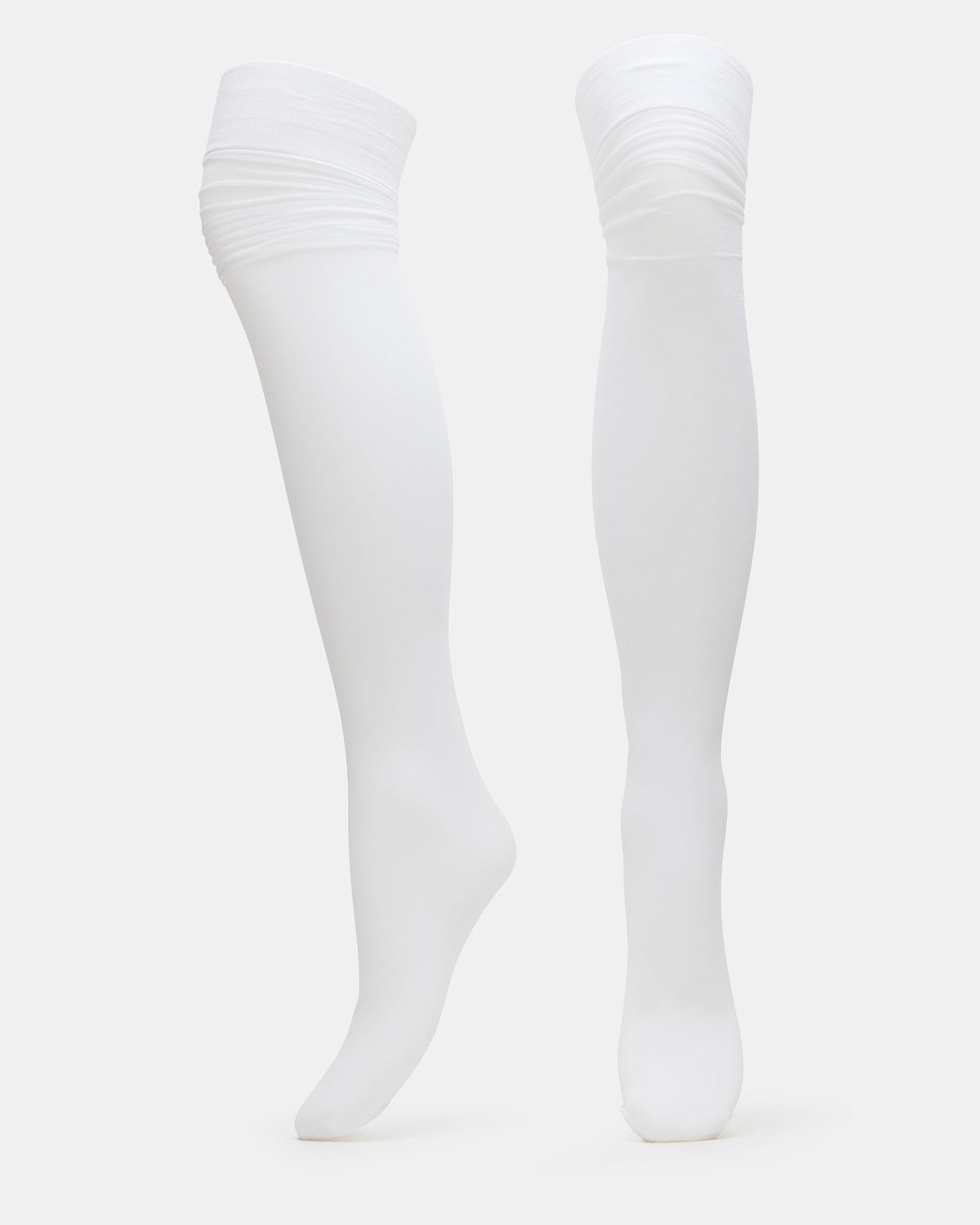 PREPPY White Over-The-Knee Footed Women's Tights | Steve Madden
