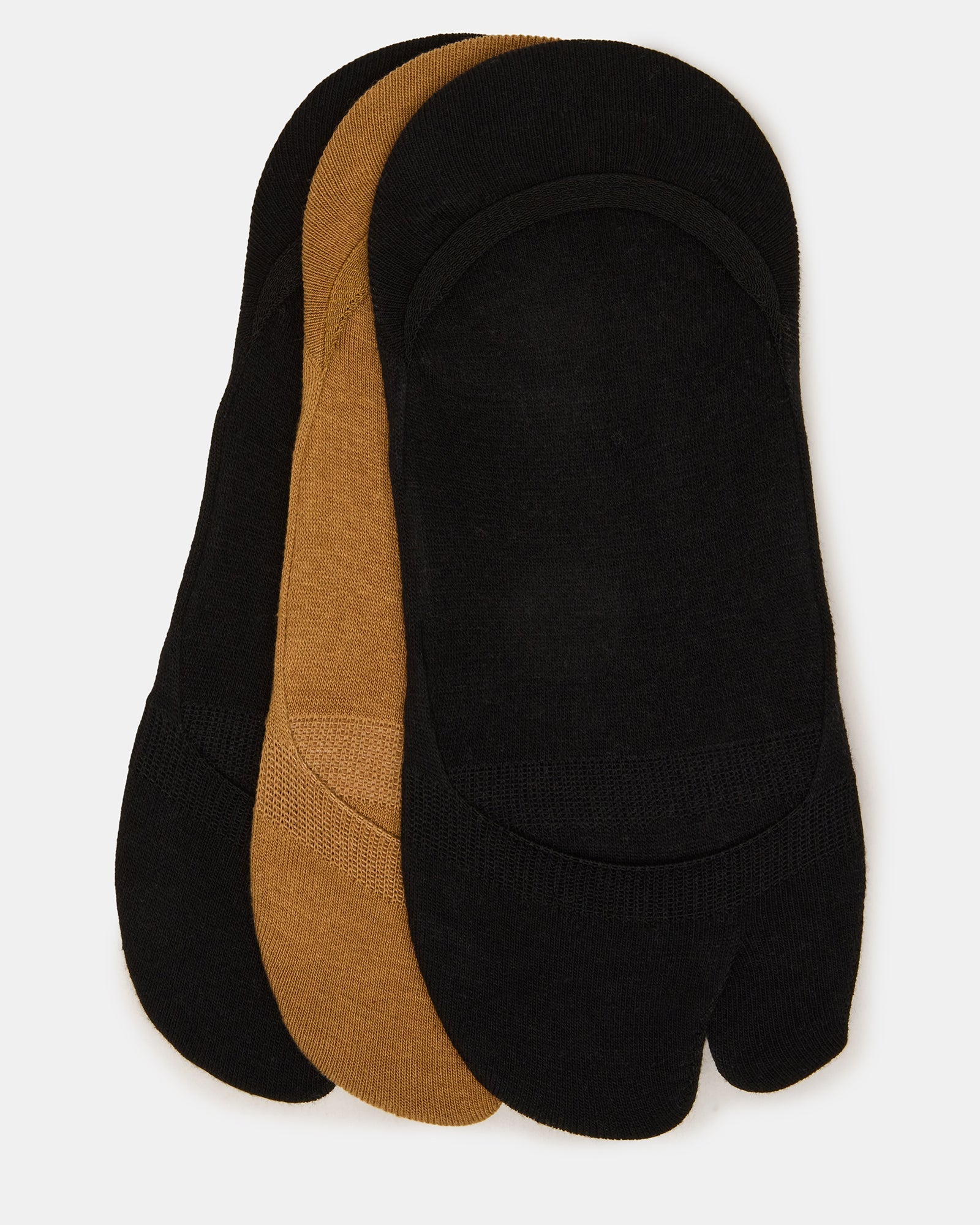  SPLIT TOE LINER Black/Nude Tabi No-Show Women's Socks | Steve Madden