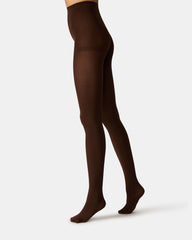 2 PACK SOLID OPAQUE Dark Brown Mesh Women's Tights Pack | Steve Madden