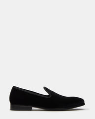 BANNOCH Black Velvet Men's Slip-On Loafer | Steve Madden