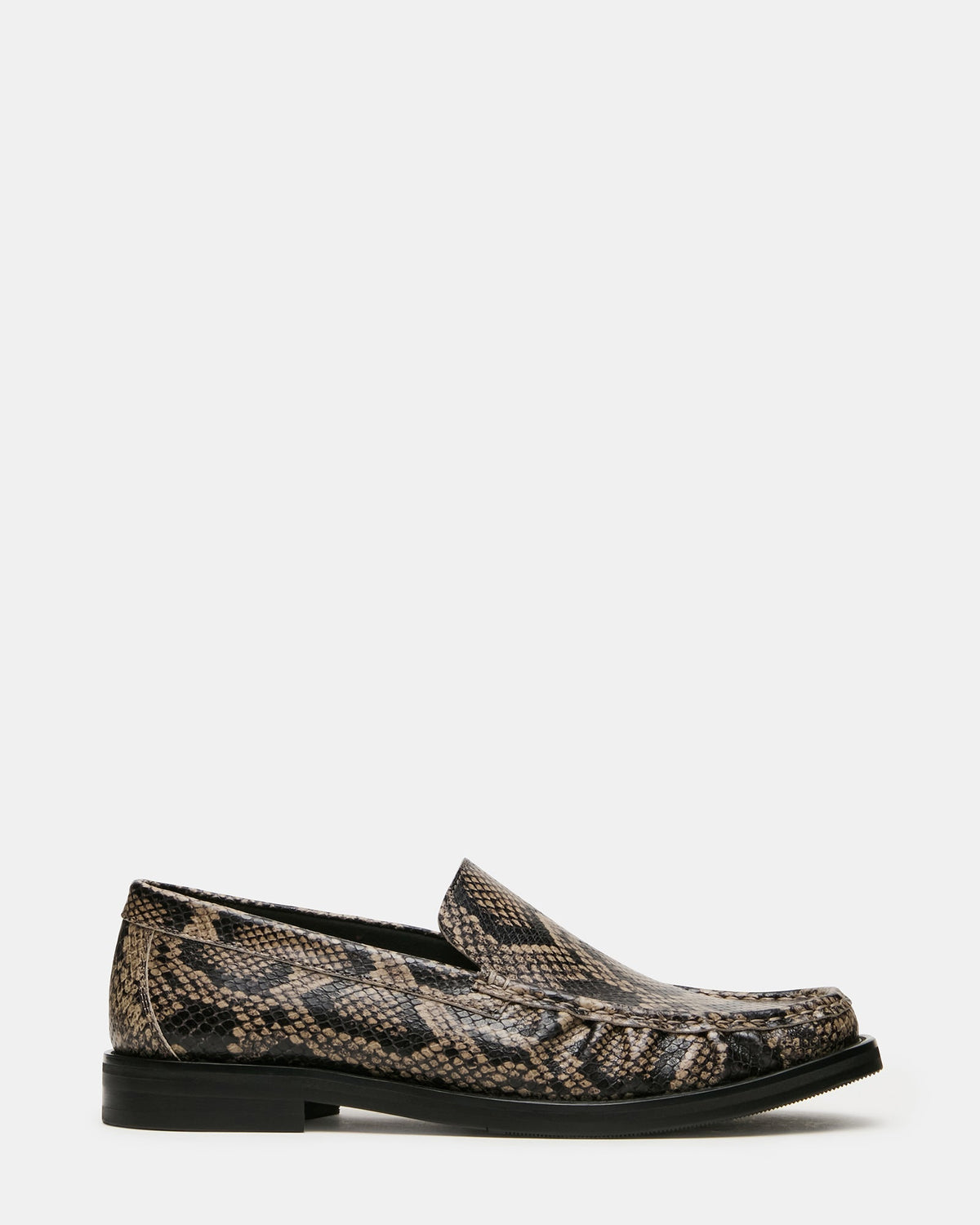 CELESTINO Grey Snake Slip-On Square-Toe Scrunched Men's Loafer | Steve Madden