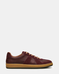 DAMAR Dark Cherry Low-Top Lace-Up Men's Sneaker | Steve Madden