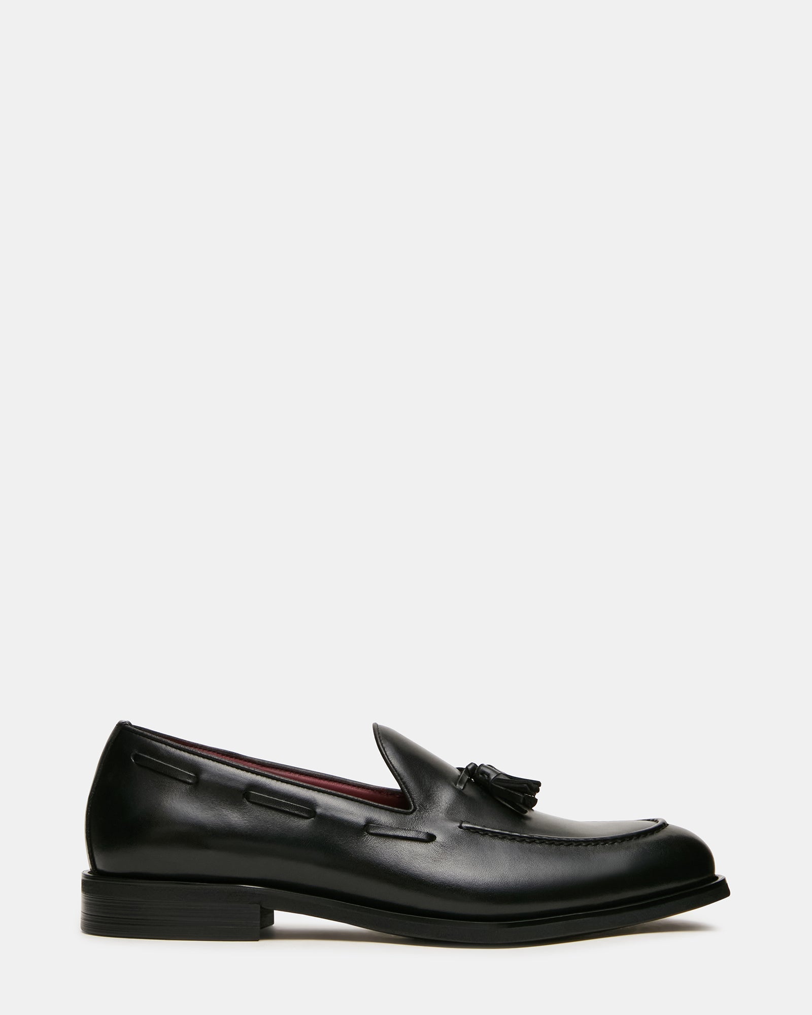 EZZO Black Leather Tassel Boat Slip-On Men's Loafer | Steve Madden