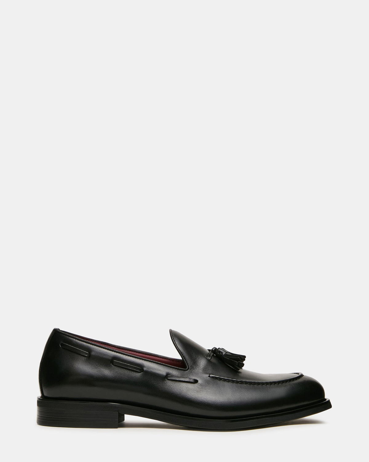 EZZO Black Leather Tassel Boat Slip-On Men's Loafer | Steve Madden