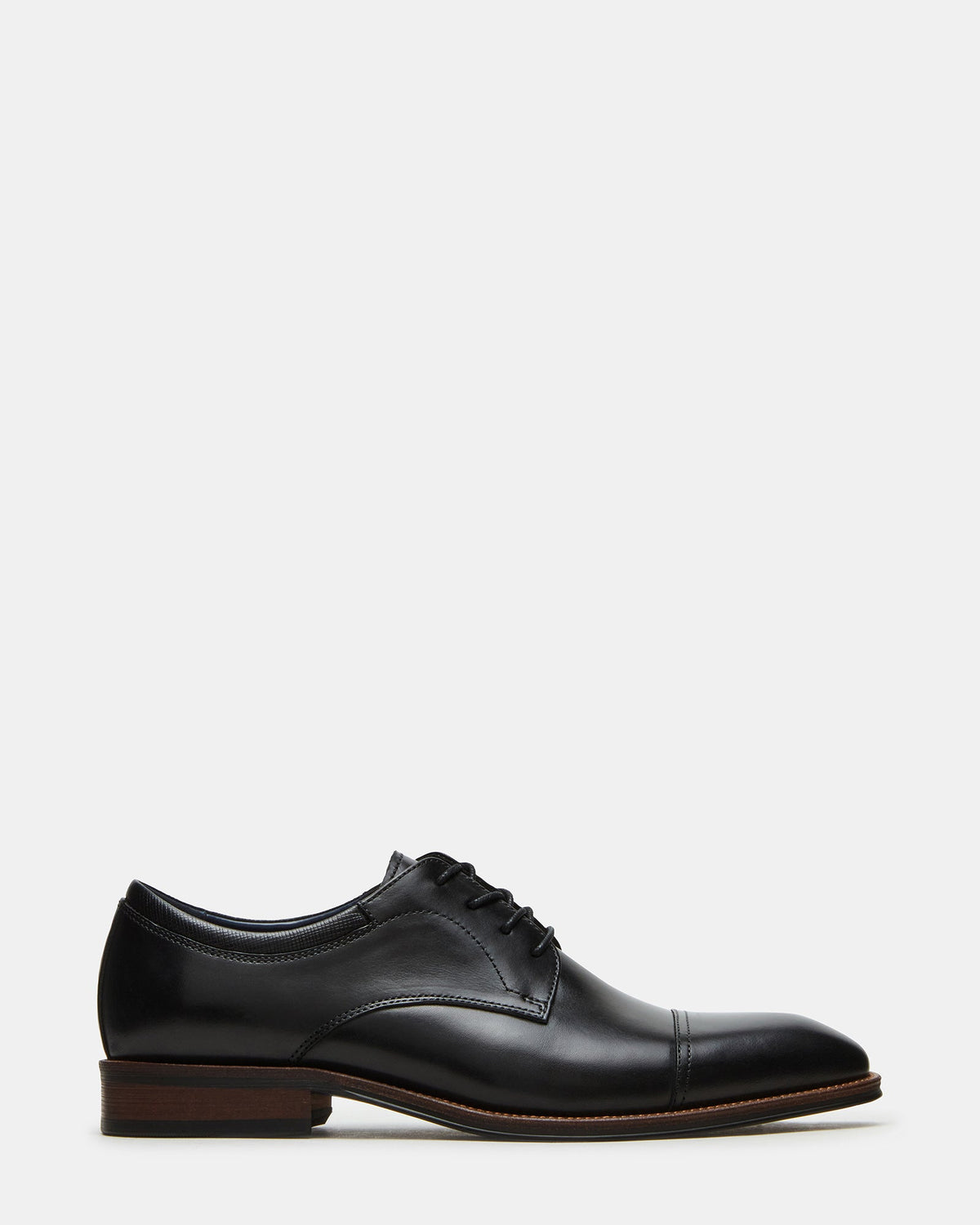 HASEN Black Leather Men's Lace-Up Dress Shoe | Steve Madden