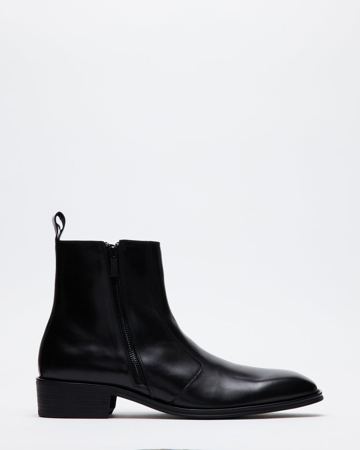 HAYNES Black Leather Men's Ankle Boot | Steve Madden