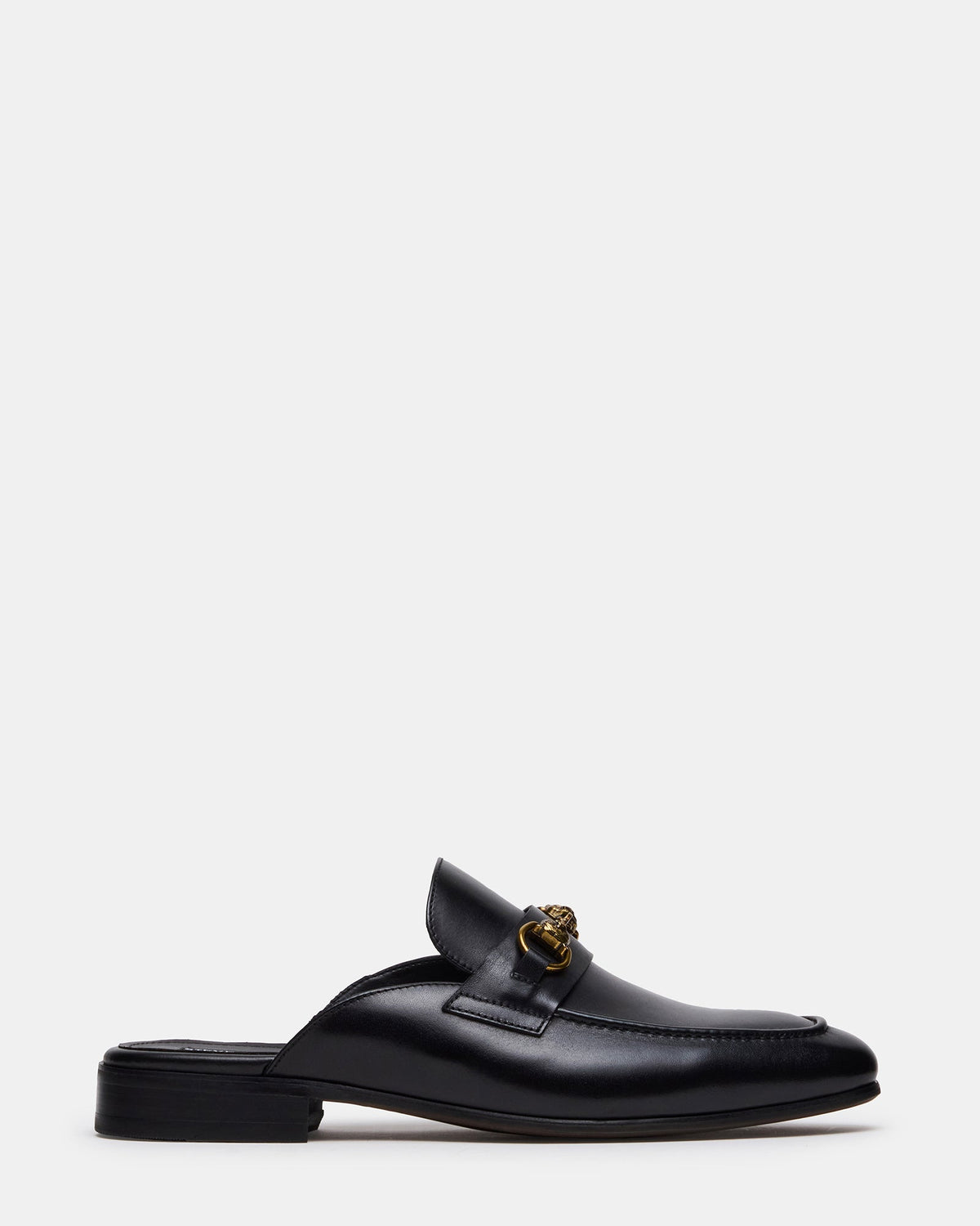 JOVIAN Black Leather Slip-On Mule Horsebit Buckle Men's Dress Shoe | Steve Madden